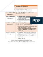 Jadwal Mingguan Subtema 4