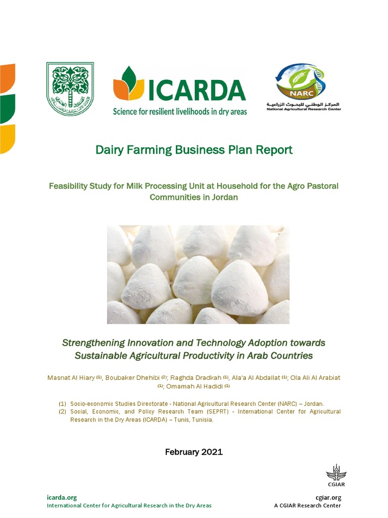 Dairy Farming Buisness Plan Report 27feb2021 Feasibility 