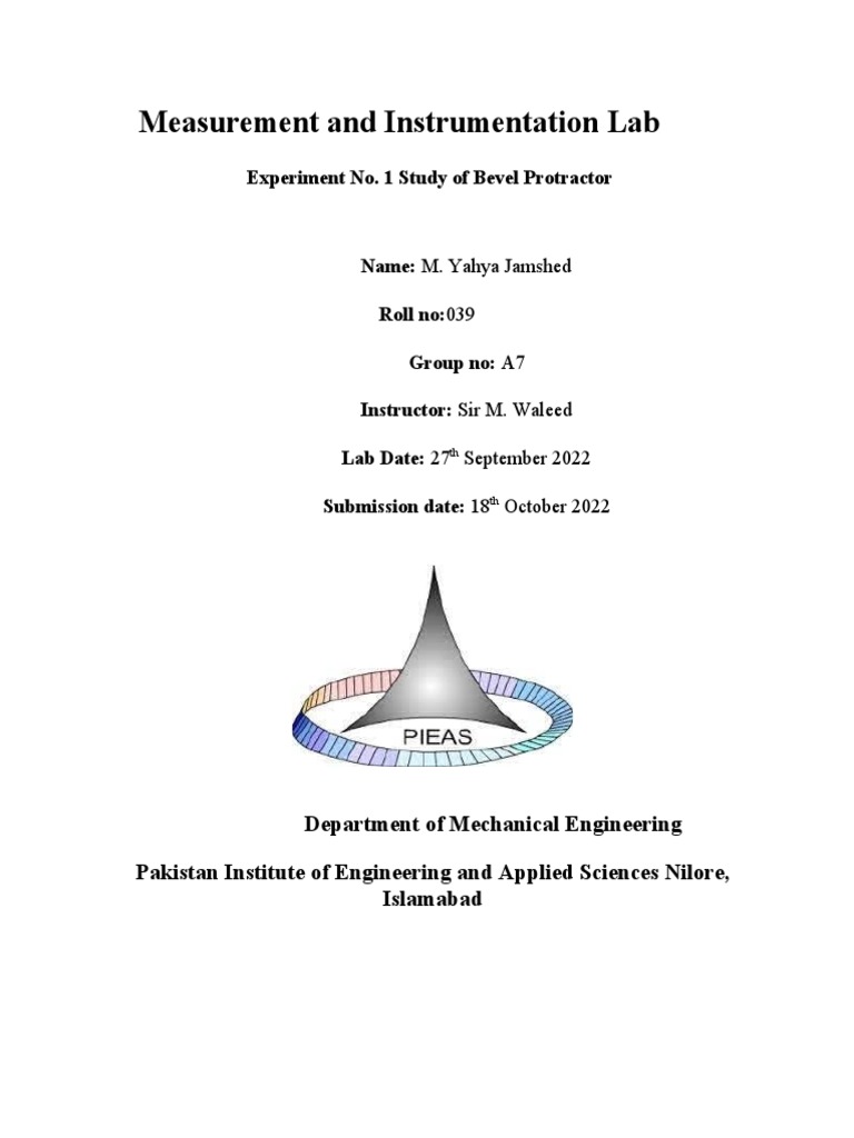 Measurement and Instrumentation Lab Report 1 | PDF | Metrology