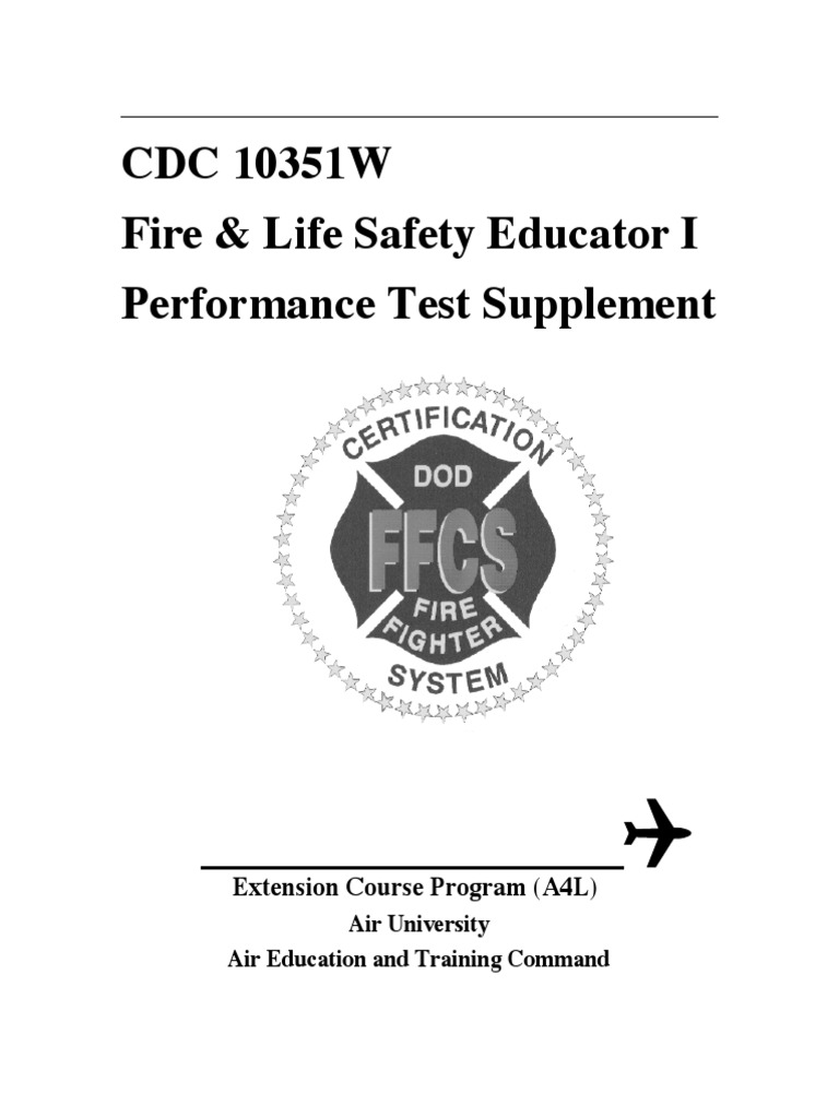 Fire & Life Safety Educator I Performance Test Supplement PDF Test (Assessment) Learning