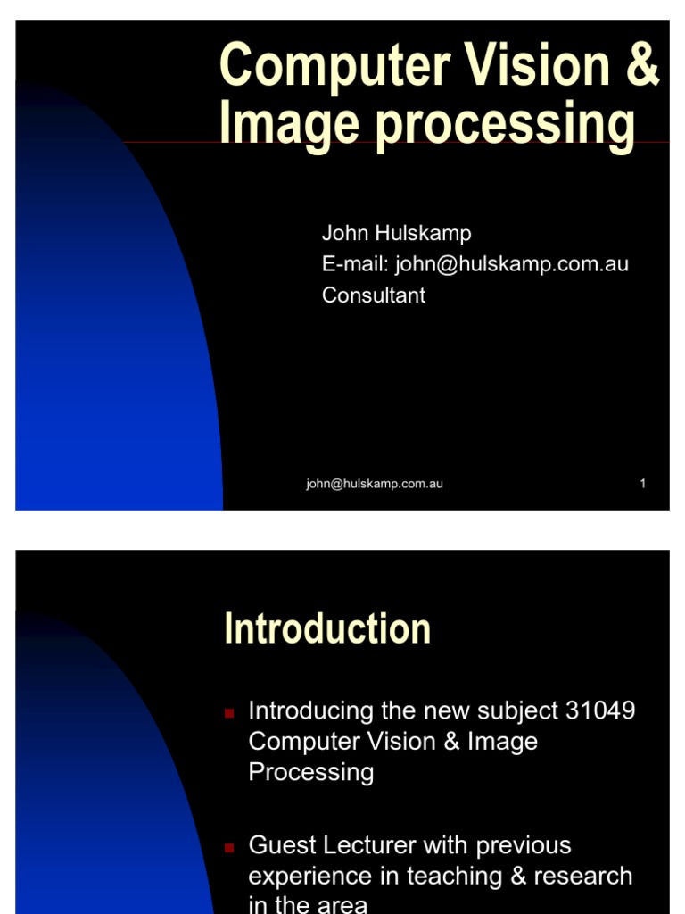 Computer Vision & Image Processing | Image Resolution | Field Of View