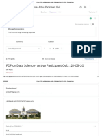 1,056 Responses: FDP On Data Science-Active Pa Icipant Quiz: 21-05-20