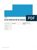 La Loi Interne de La Classe