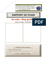 Rapport de Stage: Au Sein: Mag Gestion