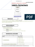 Cours Technologie 1ère Année - Les Produits Correcteur