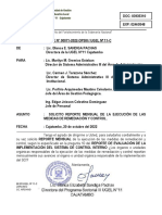 Memorando Multiple 0071 - Solicito Reporte Mensual de La Ejecucion de Las Medidas de Remediacion y Control