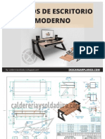 Plano de Escritorio Moderno de Madera y Metal