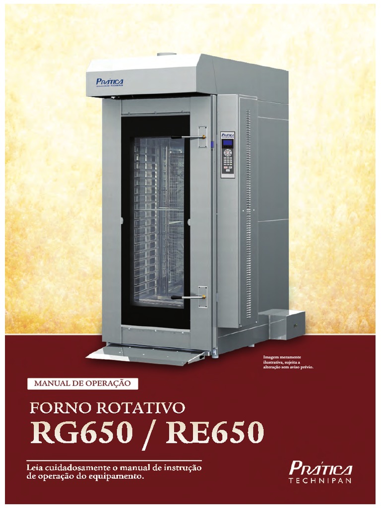 Manual de Operação do Forno Rotativo RG650 | PDF | Forno | Quantidades ...