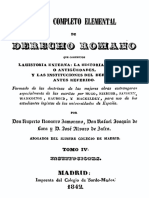 Curso completo elemental de Derecho Romano Tomo IV, por Ruperto Navarro 1842