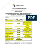 ANEXO N°2 Cronograma de Licitación