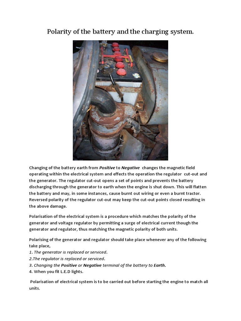 Changing Generator Polarity | PDF | Electric Generator | Ignition System