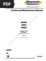 Service and Maintenance Manual: Model 600A 600AJ