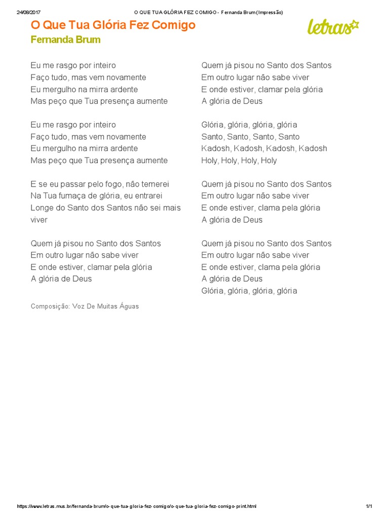 O Que Tua Glã Ria Fez Comigo Fernanda Brum Pdf