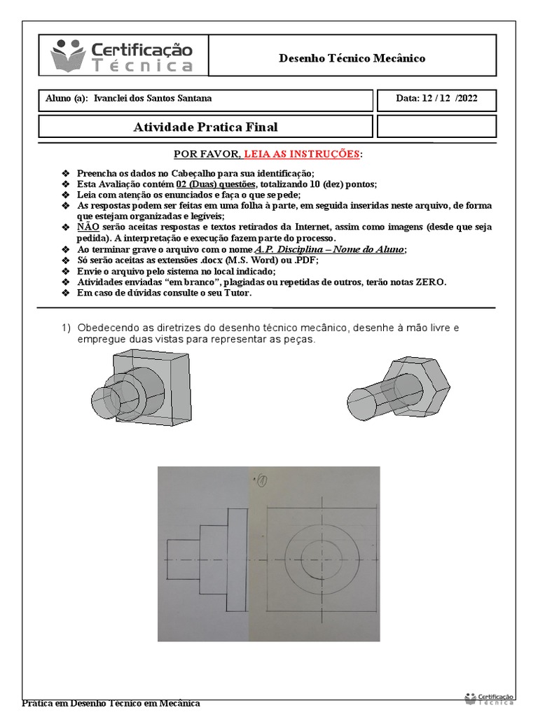 Prática de Desenho Técnico Mecânico | PDF