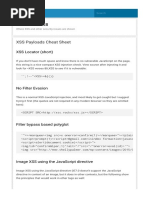 XSS Payloads Cheat Sheet