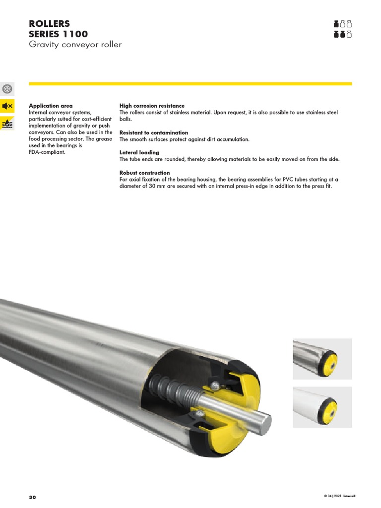 Rodilllos Eries 1100 EN Interroll PDF Pipe (Fluid Conveyance
