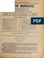 Registro Municipal de Bogotá de 1926 analiza contrato de obras