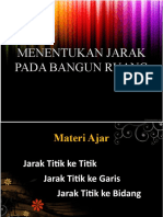 Dimensi Tiga (Jarak Titik Ke Garis Dan Ke Bidang)