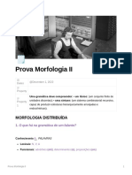 Prova Morfologia II