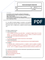 Atividade de Pesquisa - Instrumentação Industrial