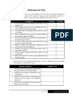 Planning The Test: Testing Event Formative Summative