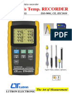 12 Channel SD Card Temperature Data Recorder