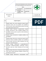 Daftar Tilik Pelatihan Dan Pendidikan Untuk Prosedur Baru