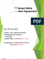 Subject Verb Agreement  