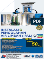 INDAMED IPAL Ozone Reactor RSUD Kap. 50 m3 100 Bed HU 02 - 50 SS
