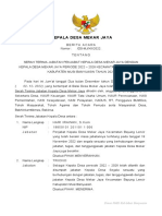 Format Berita Acara Serah Terima Jabatan Kepala Desa Dari Pj. Kades