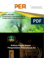 Kriteria PROPER Pengendalian Pencemaran Air & Pengendalian Pencemaran Udara