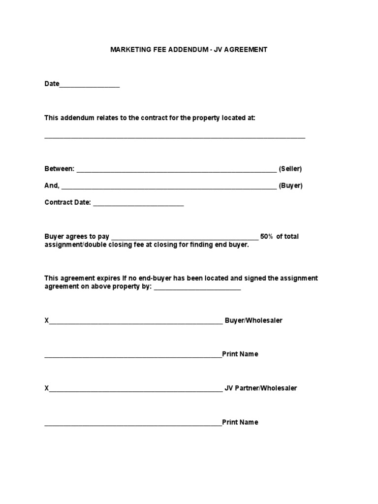 Wholesale JV Agreement | PDF