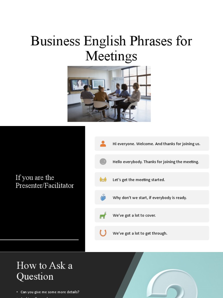 Zemoga - Business English Phrases For Meetings | PDF