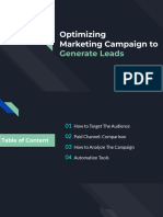 Optimizing Marketing Campaign To Generate Leads