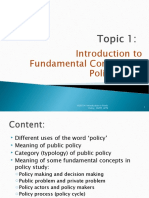 Introduction to Fundamental Policy Concepts