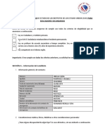 Formulario de Solicitud de Estudio de Los Institutos de Los Estados Unidos