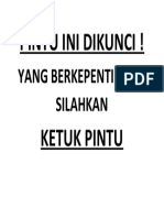 Pintu Ini Dikunci