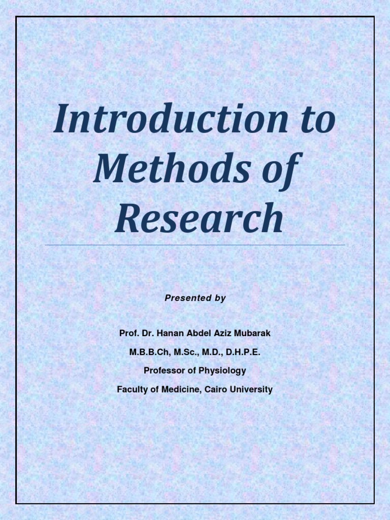 Introduction to Research Methods | PDF | Statistics | Quantitative Research