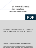 Aplikasi Proses Ekstraksi Dan Leaching Pada Mineral Tambang