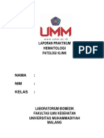 Laporan Praktikum Hematologi Patologi Klinik