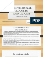 Bienvenidos Al Bloque de Arendizaje Ii