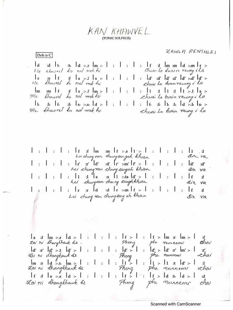KAN KHAWVEL (Tonic Solfege) Final PDF