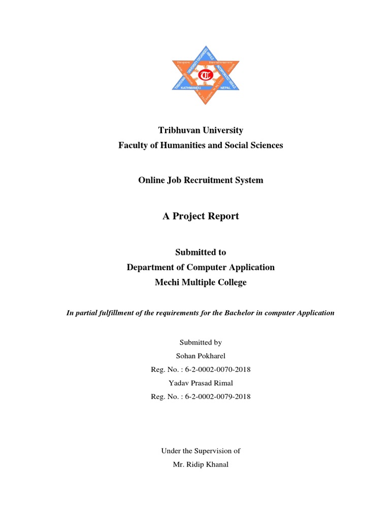 Online Job Recruitment System Report | PDF | Recruitment | Human Resources