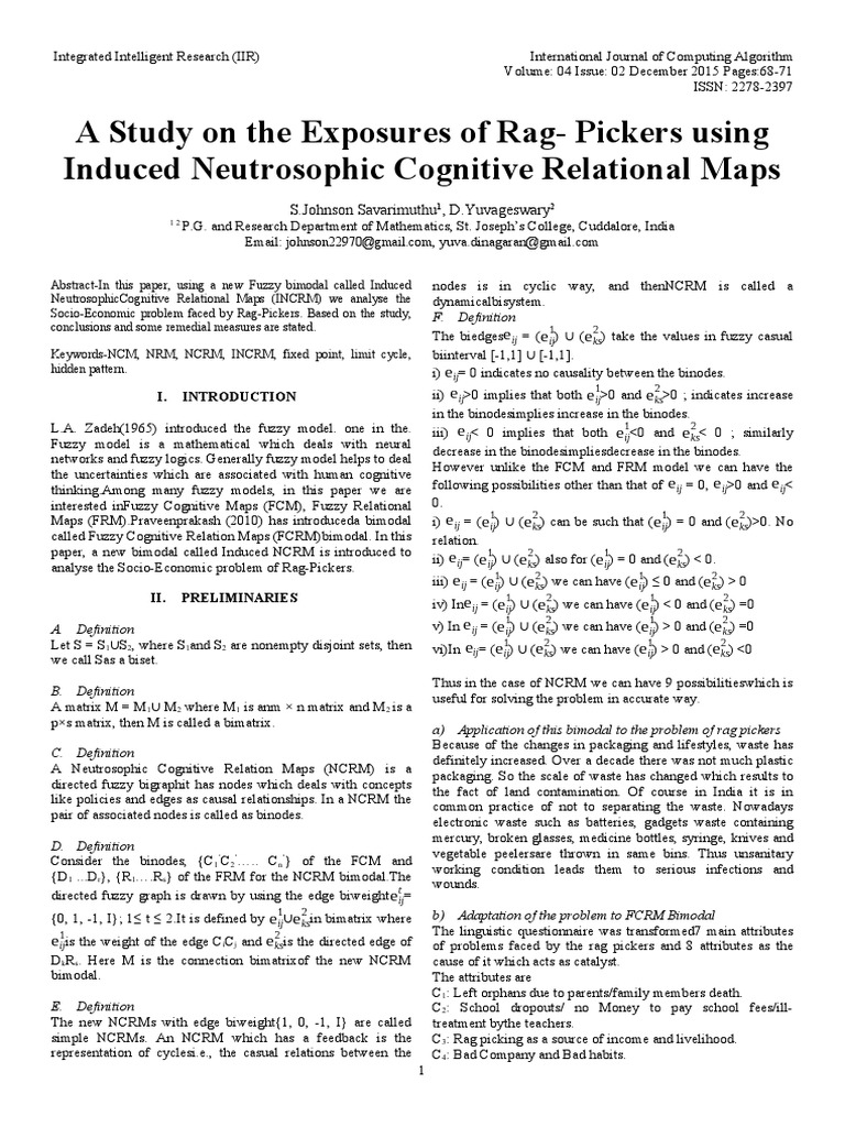 A Study On The Exposures of Rag Pickers Using Induced Neutrosophic