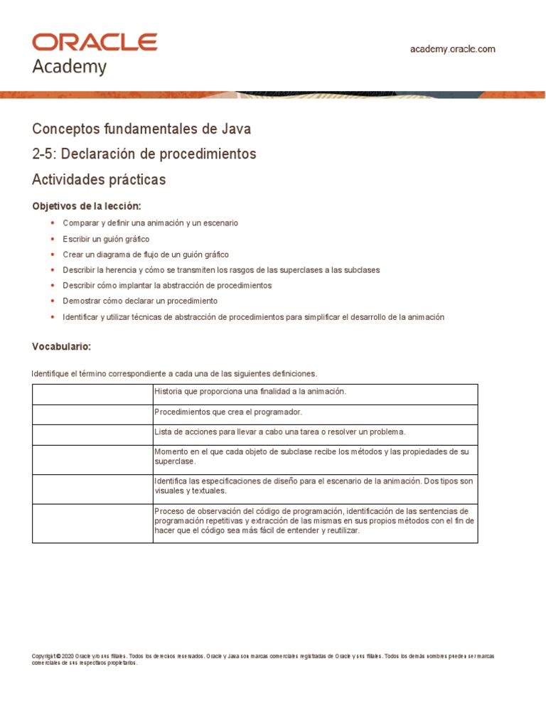 JF 2 5 Practice Esp | PDF | Herencia (Programación Orientada a Objetos ...