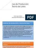 Cadenas de Produccion y Teoría de Lotes