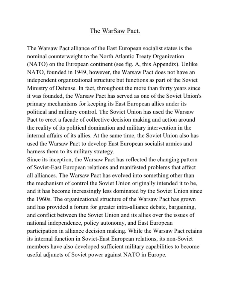The WarSaw Pact | PDF