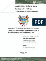 Universidad Católica de Santa María: Facultad de Odontología Segunda Especialidad e N Odontopediatría