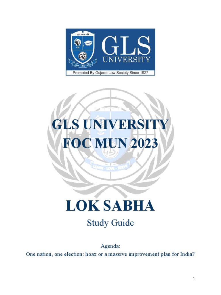 One Nation, One Election: MUN Guide | PDF | Elections | Governance
