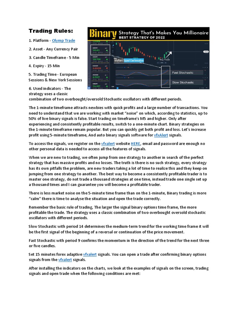 Binary Trading Strategy That's Makes You Millionaire in 2022 | PDF ...